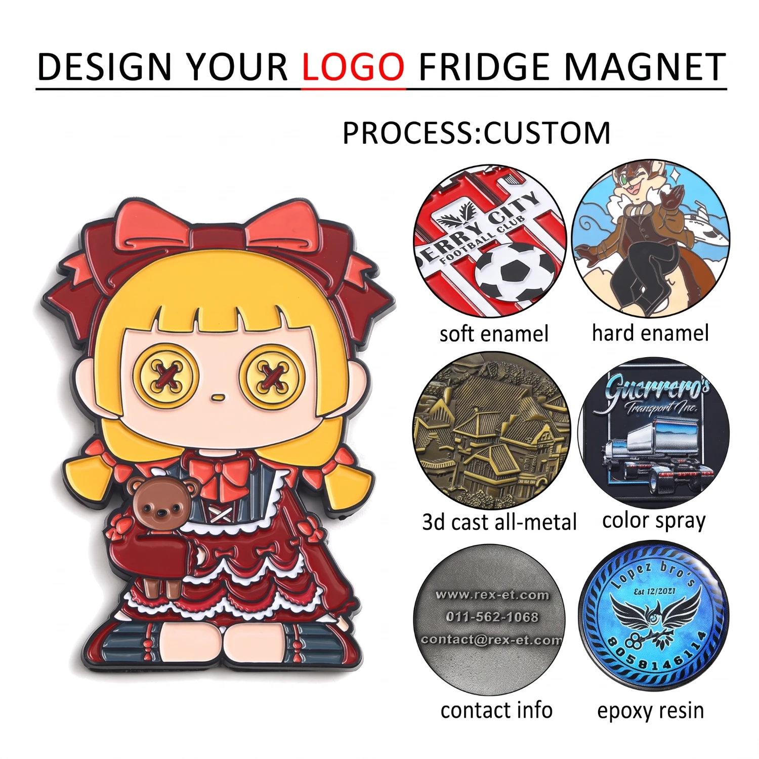 design your logo fridge magnet