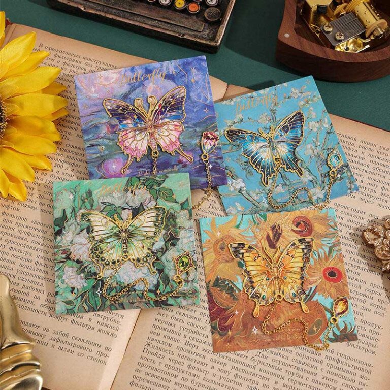 Precious butterfly bookmark with card